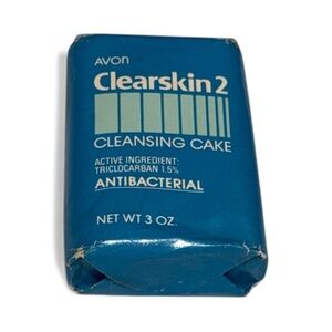 Avon Vintage Clearskin2 Blue Cleansing Cake Vintage Collection Soap New Size 3oz